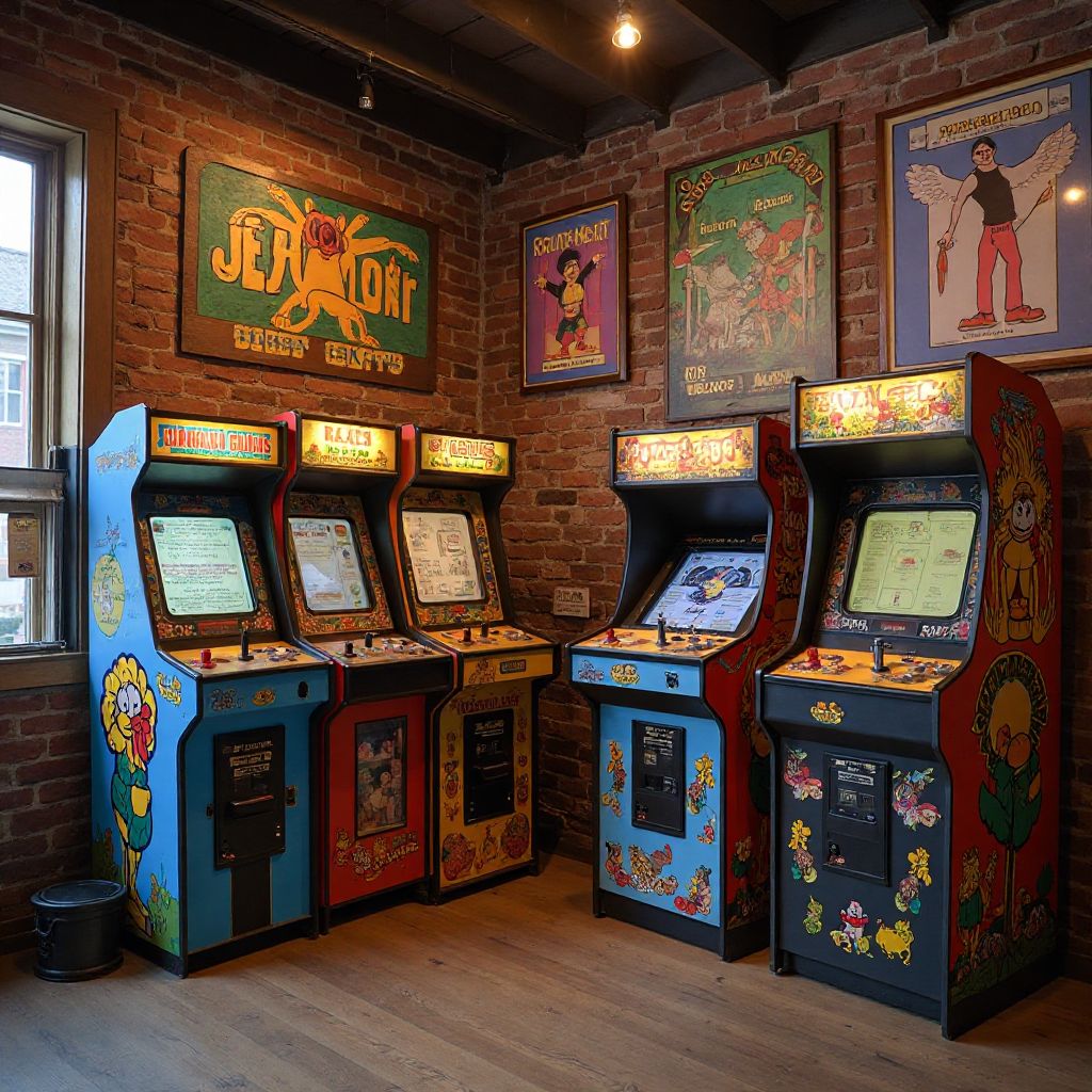 Museo di giochi arcade con postazione Chicken Road